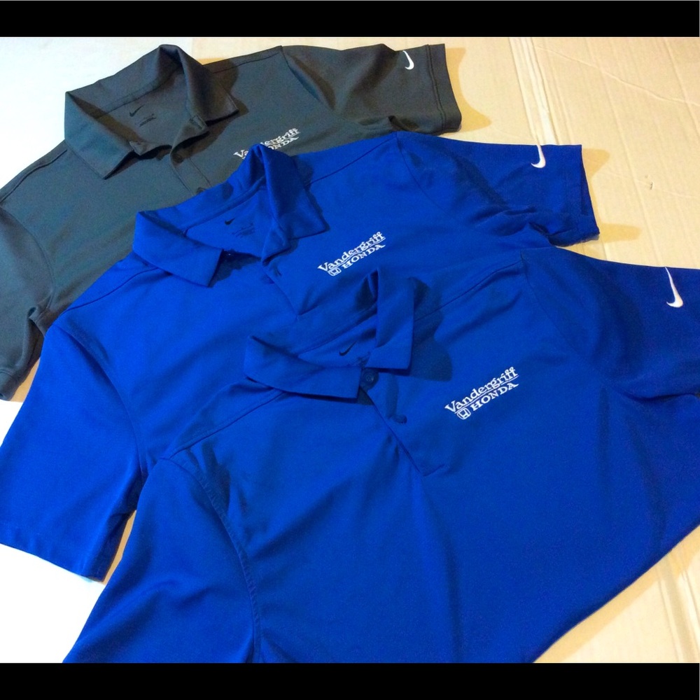 3 Nike Vandergriff Honda Polo Shirts
